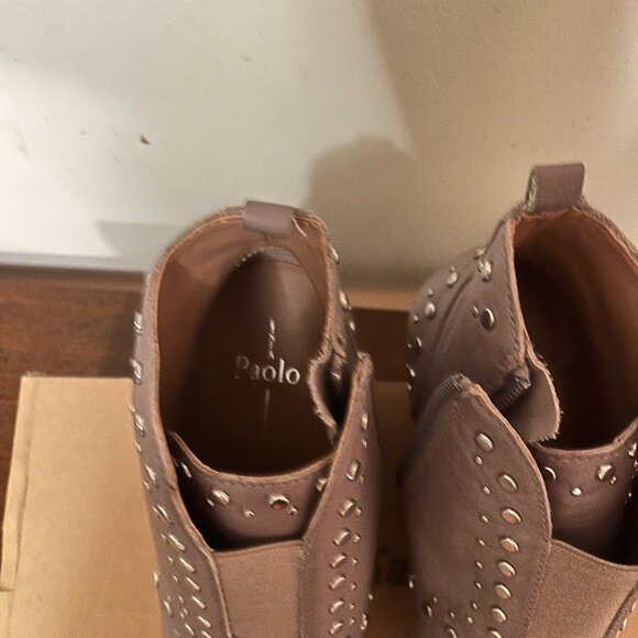 Paolo Size 8 Moto Leather Grey Booties - Picture 2 of 6